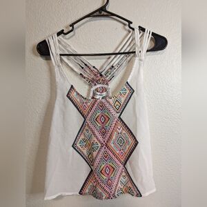 Aeropostale Crop Top Tank Geometric Design Size XL